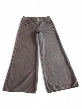 Vintage Y2K Burning Torch Taupe Wide Leg Flare Pants Low Rise Cotton Boho Size 8